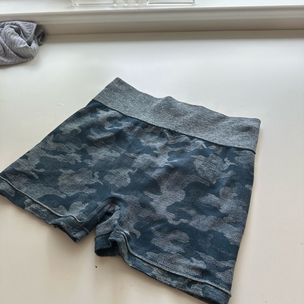 Gray and Blue Camo Shorts